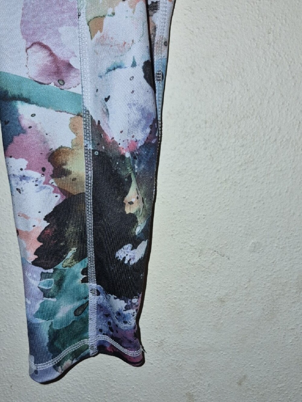 Womena Multicolor Watercolor Print Yoga Leggings - Picture 5 of 7